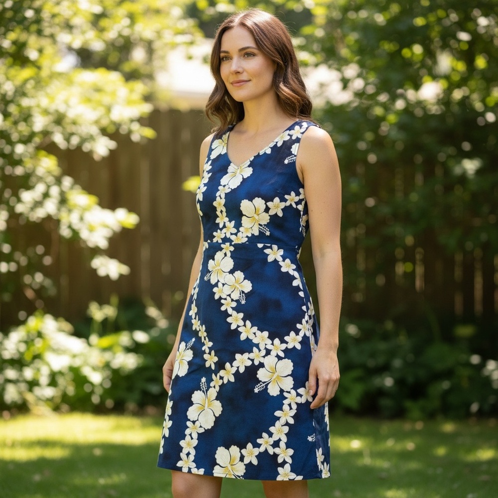 Hinales // Hawaiian Print Floral Dress